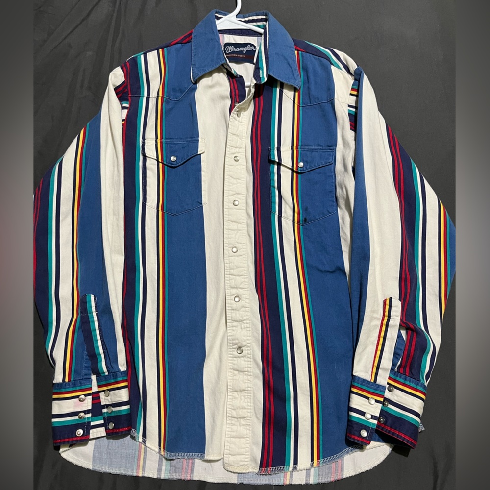 Vintage wrangler pearl snap shirt